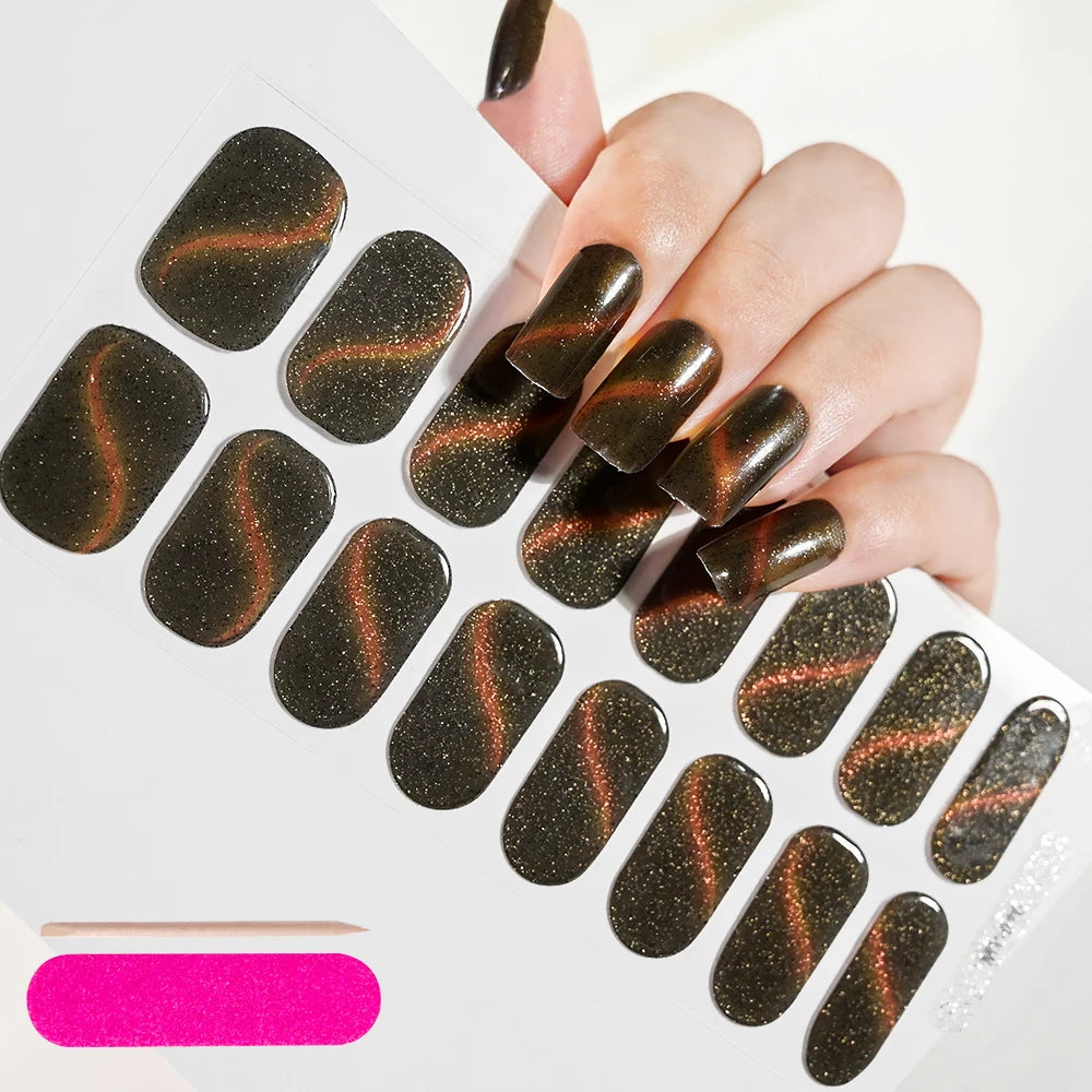 Transparent Semi Cured Gel Nail Strips Clear Nail Strengthening