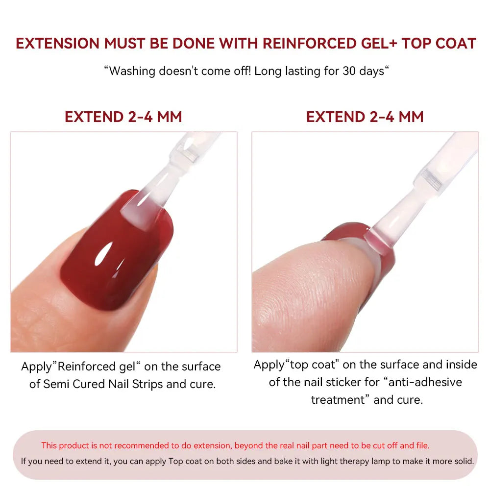 16 Tips Harunoura Semi Cured Gel Nail Strips