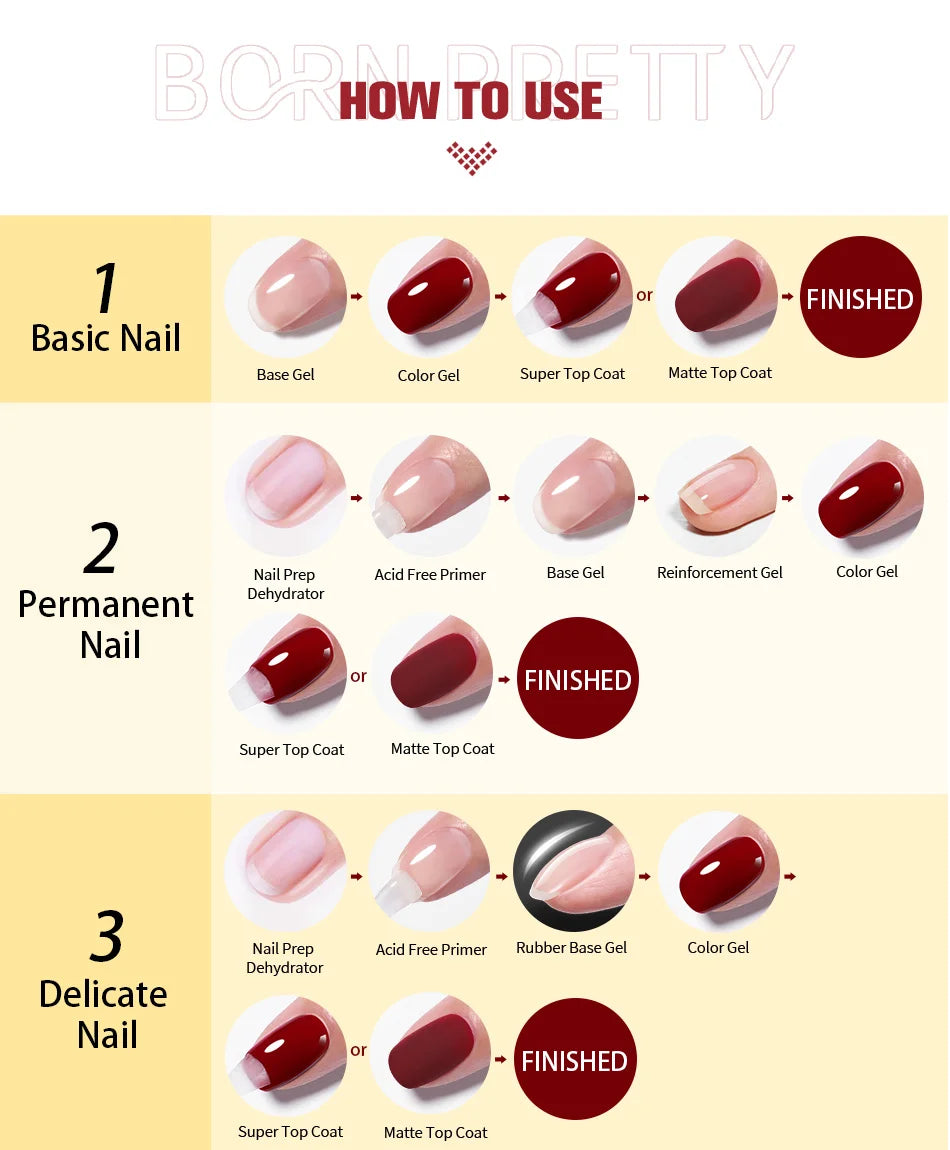 BORN PRETTY 10ml Base and Top Gel Coat
