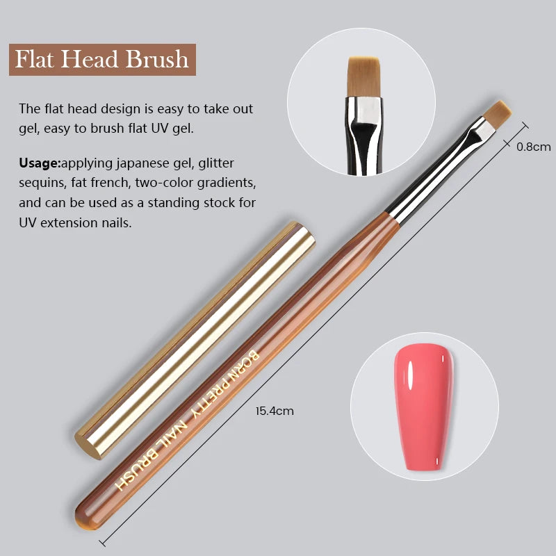 BORN PRETTY Nail Art Brush 9 Sizes  Nail Art Manicure Tool