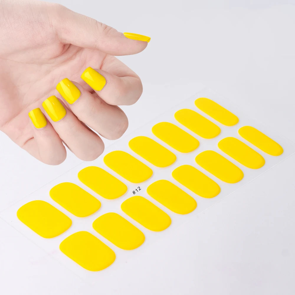 16 Tips/pcs Semi Cured Gel Nail Strips