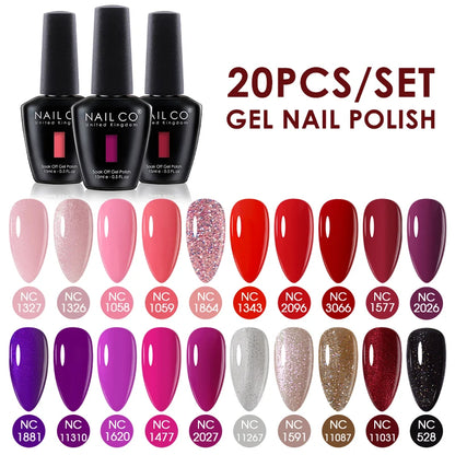 NAILCO 15ml 20/30pcs Gel Nail Polish Set