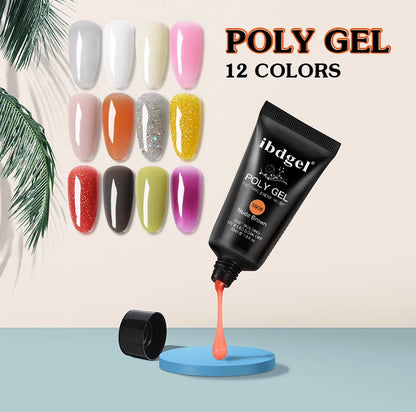 PoliGel 30ml  UV Gel Nail Polish LED 12 Colors