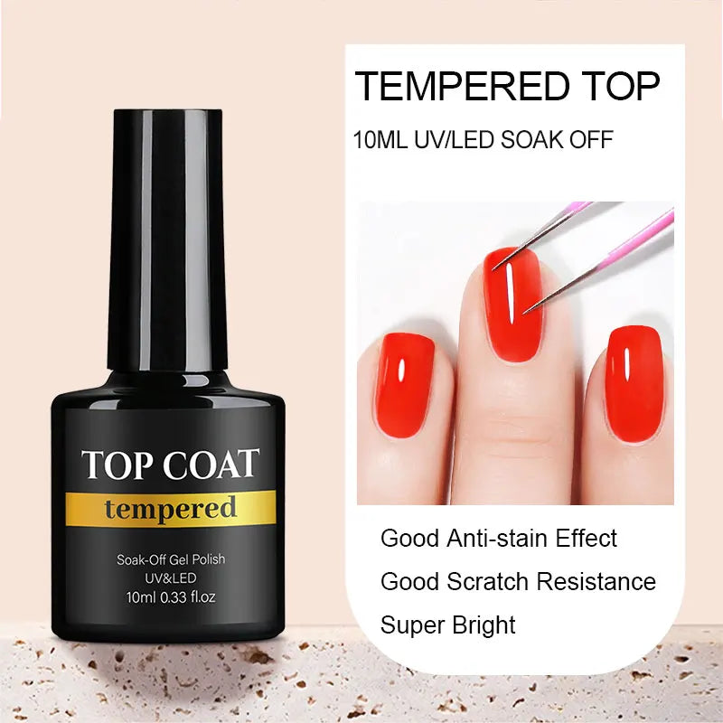 NAILCO 10/15ml Tempered Top Coat Gel Polish