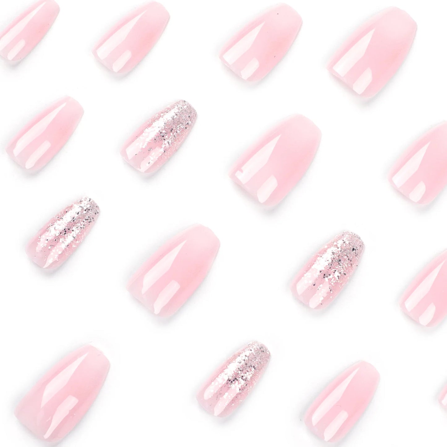 Glossy Press on French Nail Tips