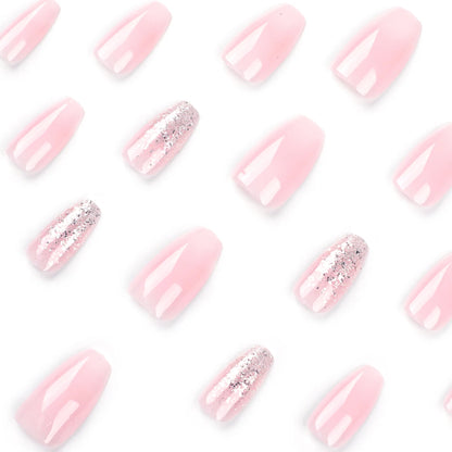 Glossy Press on French Nail Tips