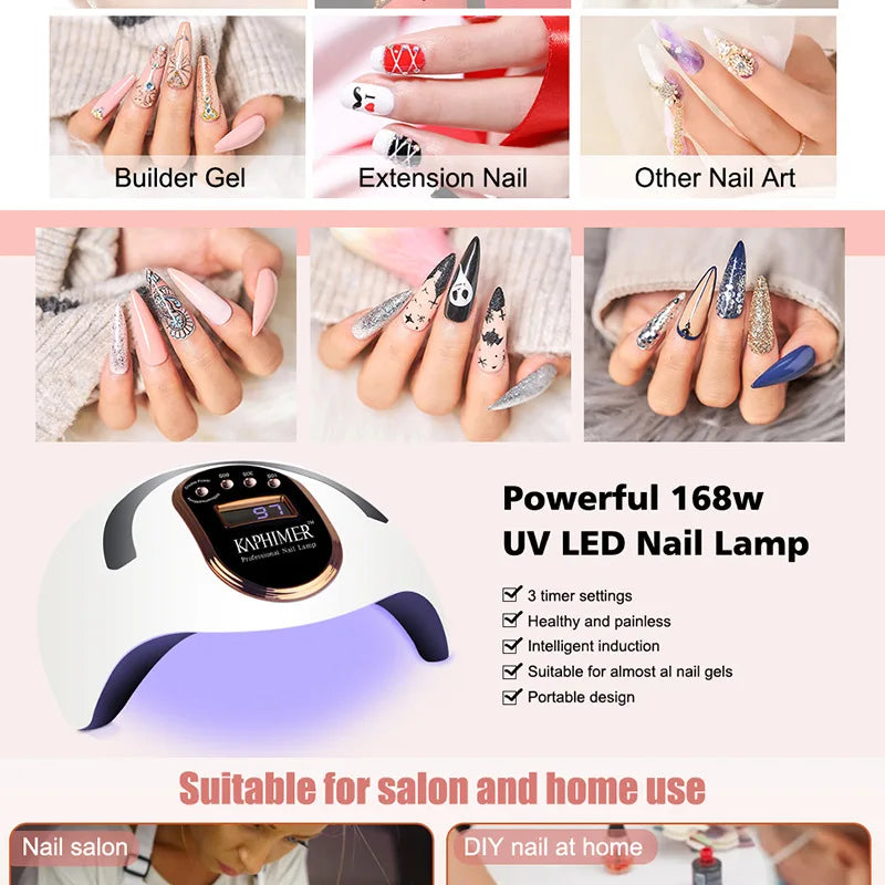 Quick Drying Nail Machine 168W LED Display 42 Lamp Beads