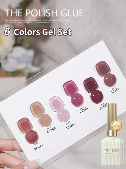 XEIJAYI 6pc 15ML Gel Nail Polish Set