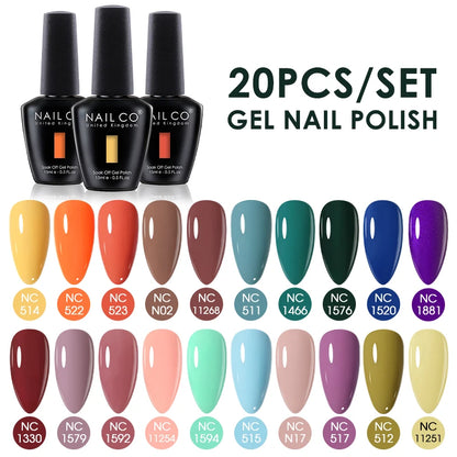 NAILCO 15ml 20/30pcs Gel Nail Polish Set