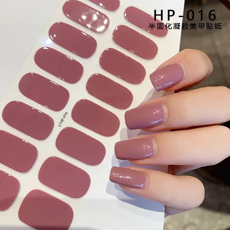 Transparent Semi Cured Gel Nail Strips Clear Nail Strengthening