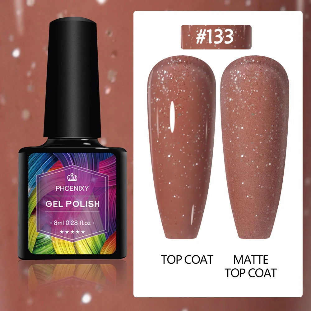 UV LED Gel Nail Polish 75 Colors Glitter 7ml