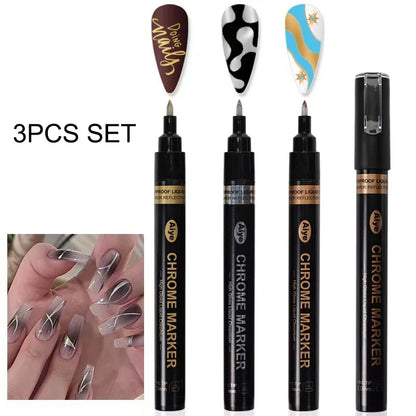 1 Set Nail Art Drawing Pen DIY 3D Abstract Line for Nail Art