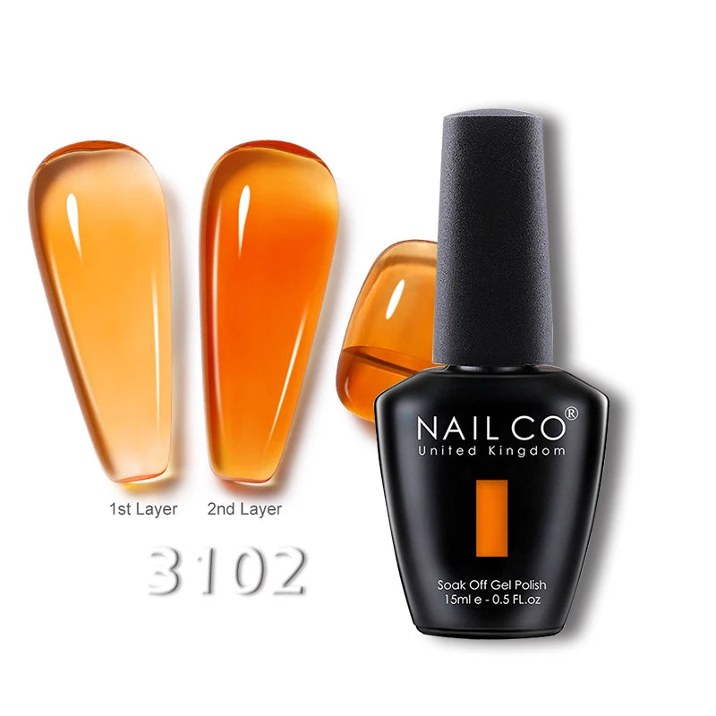 NAILCO 15ml Translucent Gel Nail Polish Semi-permanent Varnish