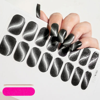 Transparent Semi Cured Gel Nail Strips Clear Nail Strengthening