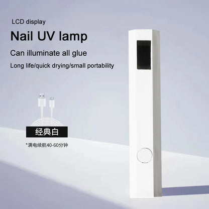 Portable Mini Professional Nail UV Lamp LCD Display Rechargeable
