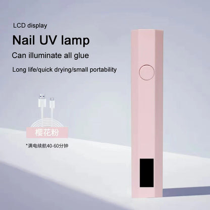 Portable Mini Professional Nail UV Lamp LCD Display Rechargeable