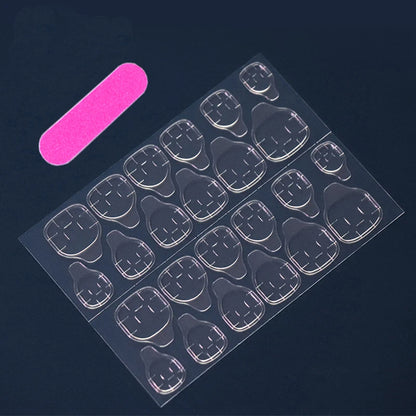 24 PCs Fake Nails with Nail Glue and Nail File