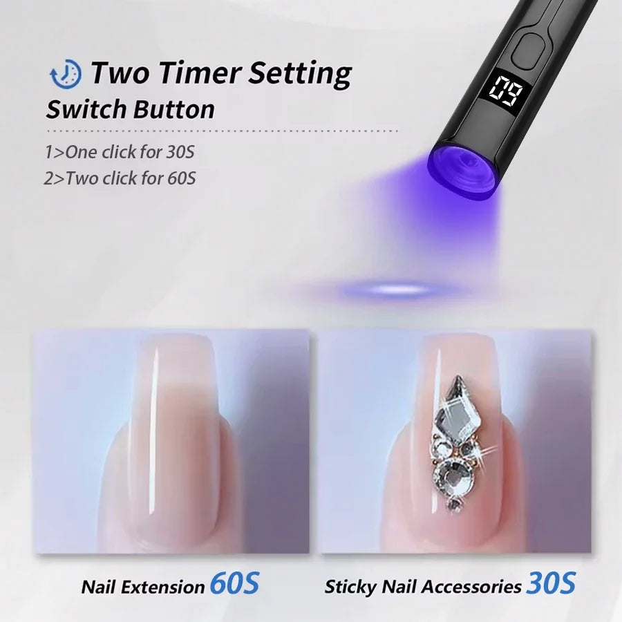 Ultra Light Portable Handheld Nail Dryer Lamp UV/LED