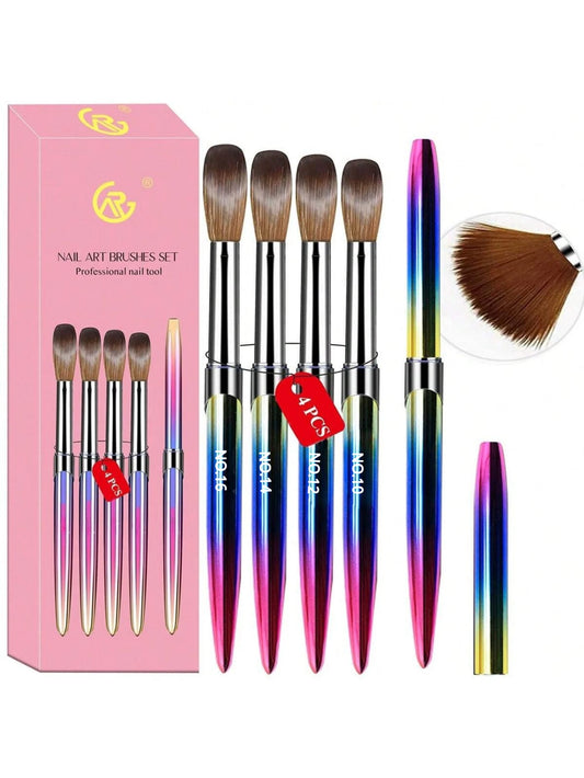 4Pcs Professional Acrylic Nail Brush Set