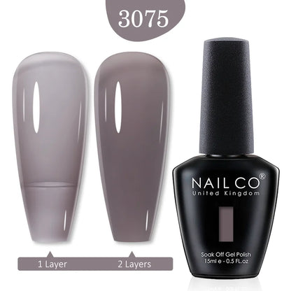 NAILCO 15ml Transparent Nude Color Series Jelly Gel Nail Polish