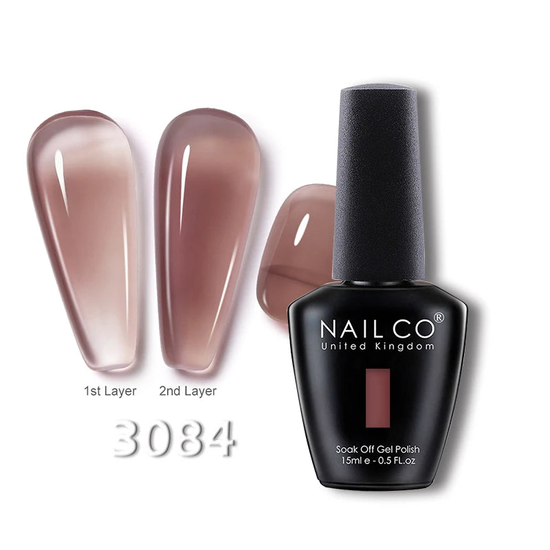 NAILCO 15ml Translucent Gel Nail Polish Semi-permanent Varnish