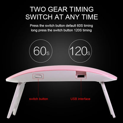 USB 6W Mini UV Desk Drying Nail Lamp