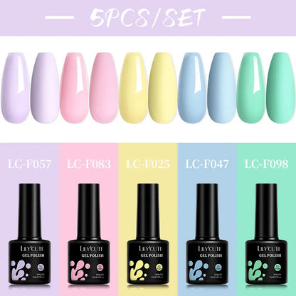 LILYCUTE 5pc/Set 7ML Semi Permanent UV Gel Polish Long Lasting Design