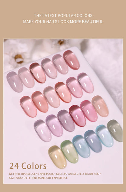 Vendeeni 24 Colors Jelly Transparent Gel Nail Polish 15ml
