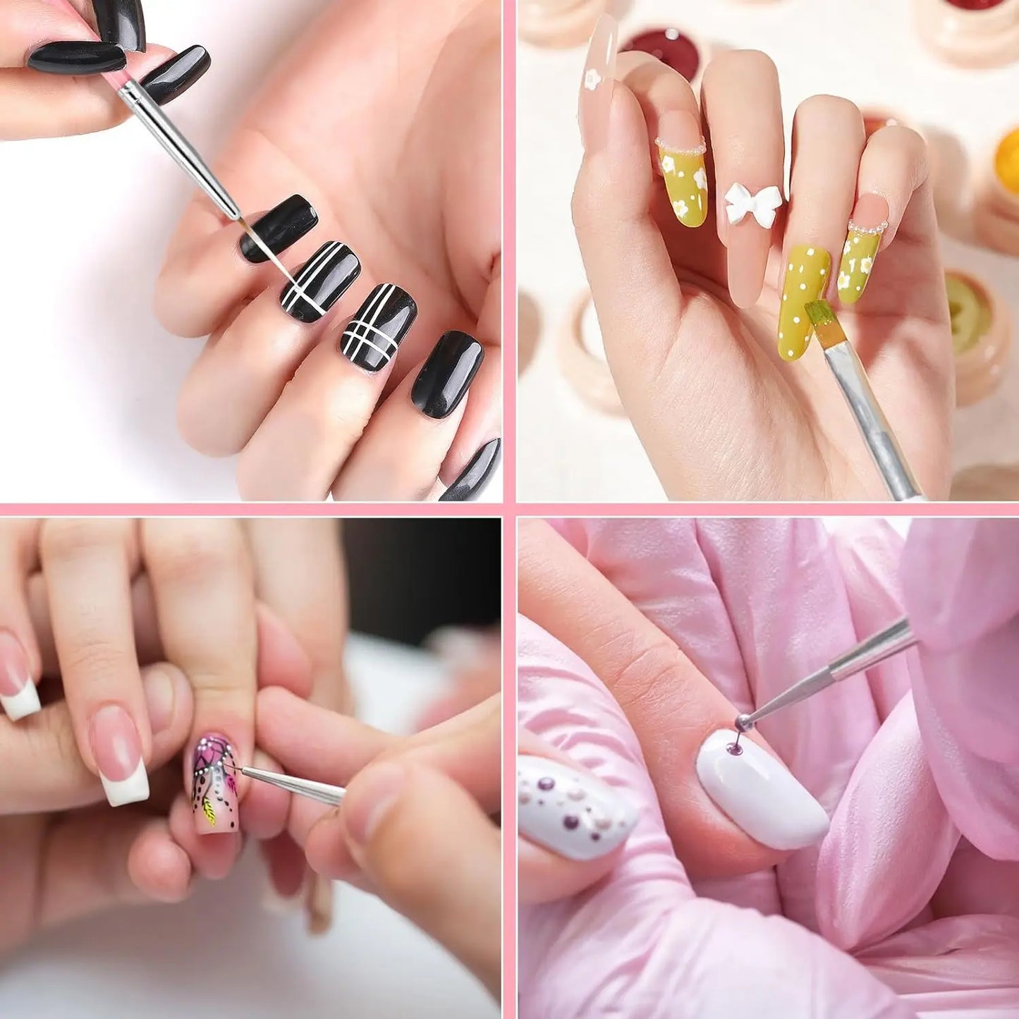 YIKOOLIN 15pcs Nail Paint Brushes Set