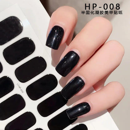 Transparent Semi Cured Gel Nail Strips Clear Nail Strengthening