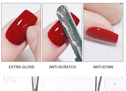 Clou Beaute No Wipe Top and Base Coat Gel Polish