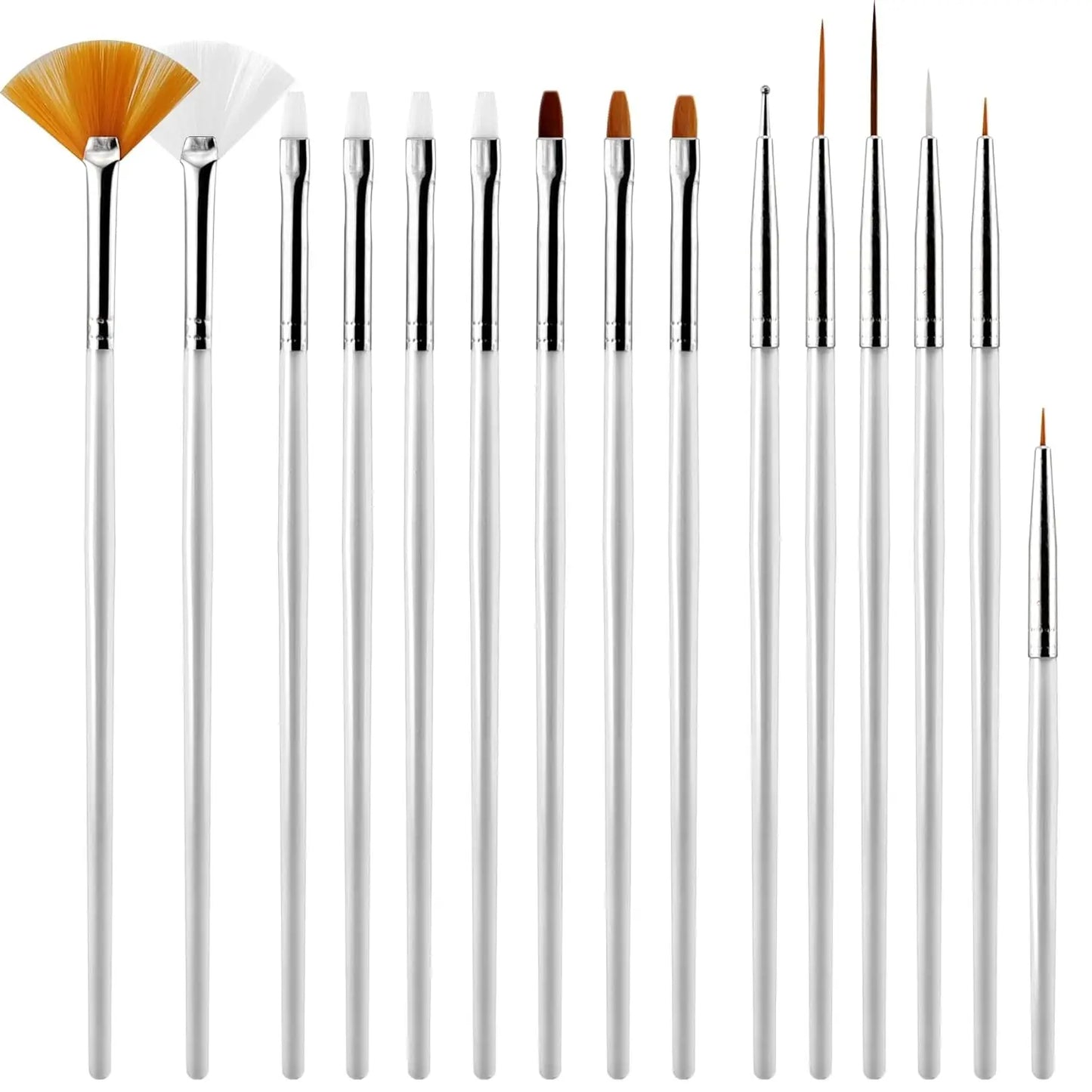 YIKOOLIN 15pcs Nail Paint Brushes Set
