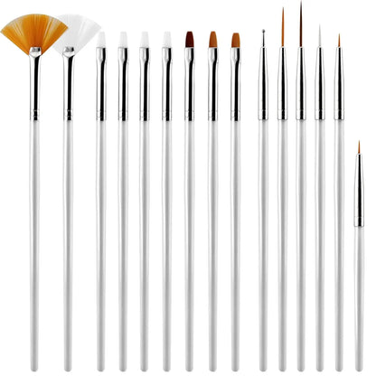 YIKOOLIN 15pcs Nail Paint Brushes Set