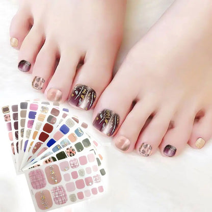22pc Semi-Cured Gel Toe Nail Strips