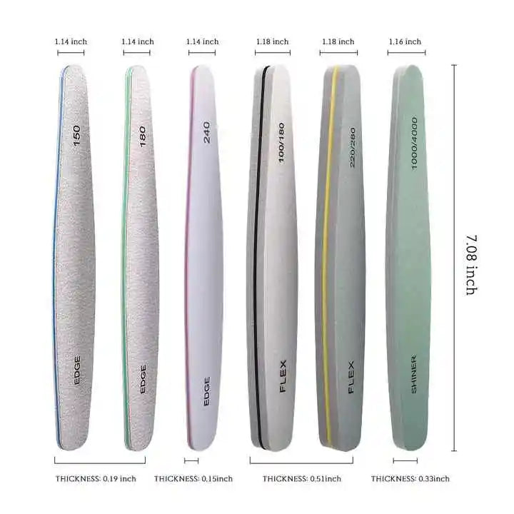 Professional Nail File and Buffer Set 6Pcs
