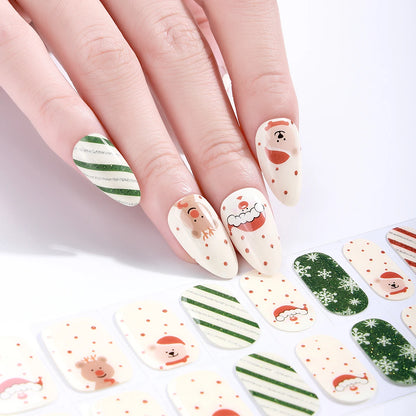 20 Tips Christmas Luminous Semi-Cured Gel Nail Strips