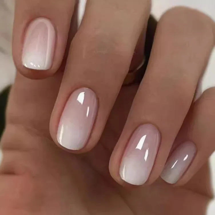Glossy Press on French Nail Tips