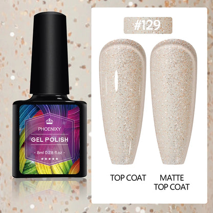 UV LED Gel Nail Polish 75 Colors Glitter 7ml