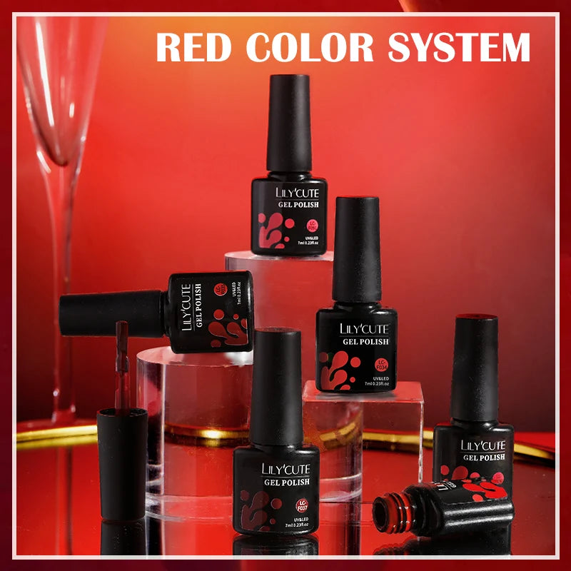 LILYCUTE 5pc/Set 7ML Semi Permanent UV Gel Polish Long Lasting Design