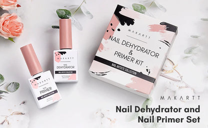 Makartt 2Pcs Gel Nail Polish Nail Prep Dehydrate & Bond Primer 15ml
