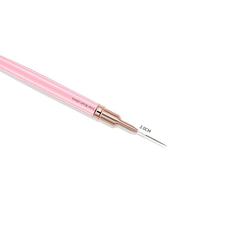 Silver Thin Nail Liner Brush 6/9/12/15/18mm