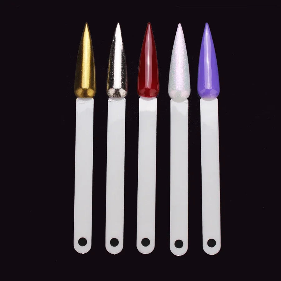 50 pcs Sharp Fan Shaped Nail Art, False Tips Showing Card Sticks