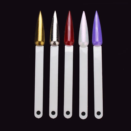 50 pcs Sharp Fan Shaped Nail Art, False Tips Showing Card Sticks