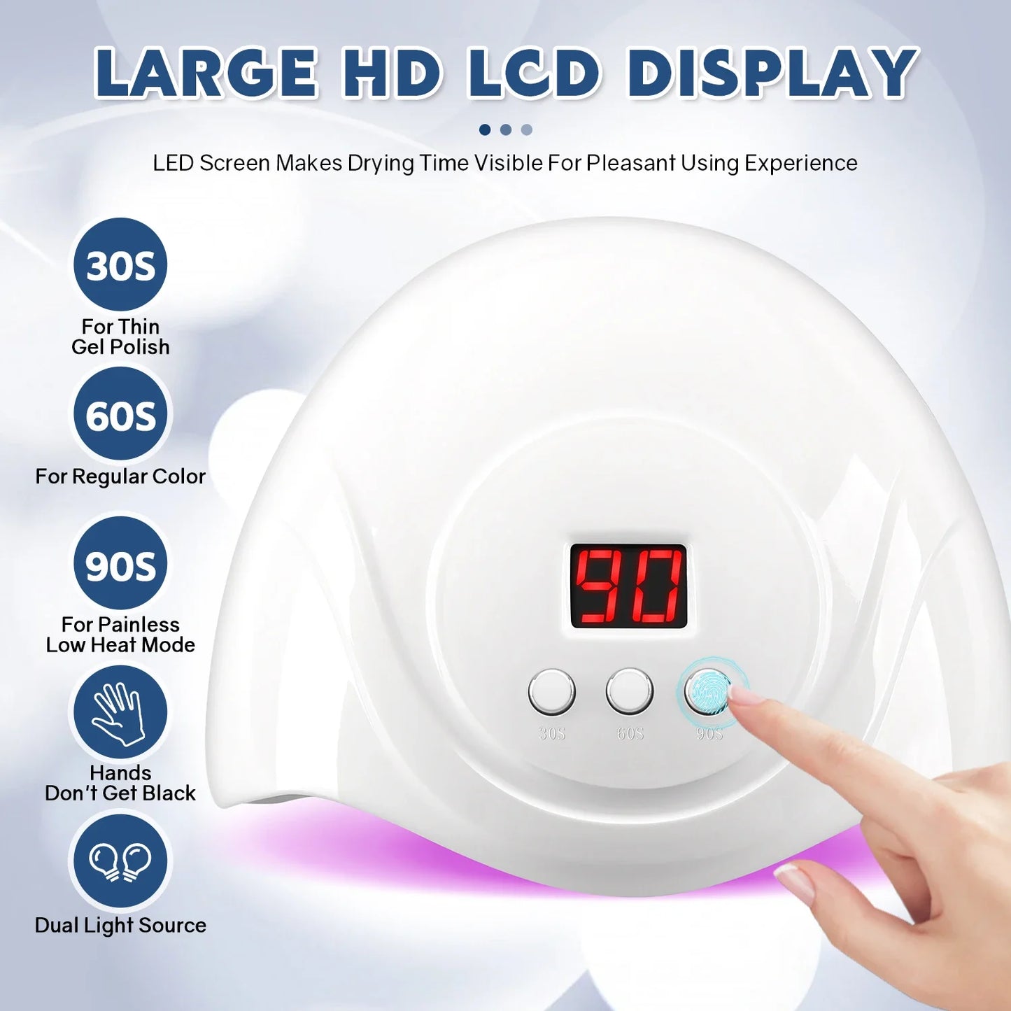 72 W LED Nail Drying Lamp for Curing Gel Nail Polish