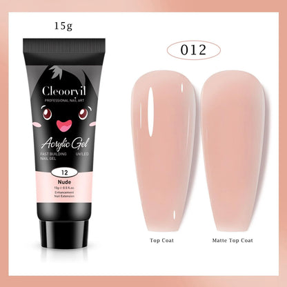 9pcs/set 15ML Nail Extension Gel Poly Gel Semi Permanent