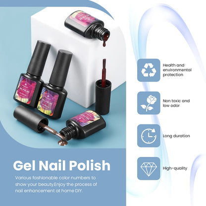 UV LED Gel Nail Polish 75 Colors Glitter 7ml