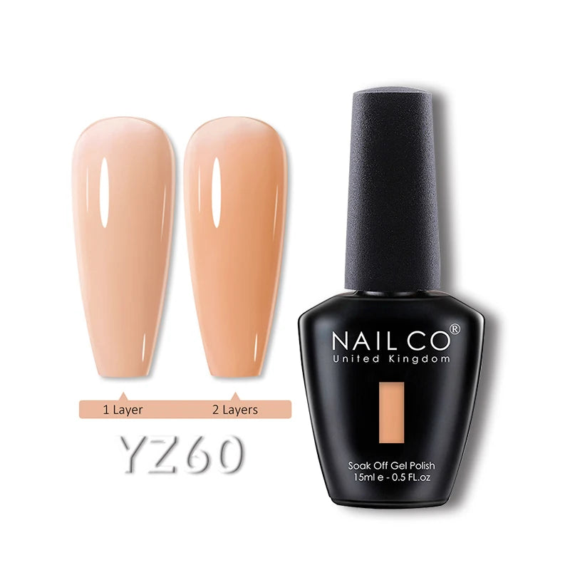 NAILCO 15ml Translucent Gel Nail Polish Semi-permanent Varnish