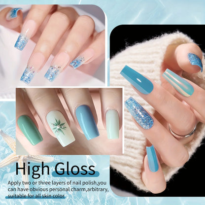 MORDDA 6pcs 6ml High Gloss Gel Nail Polish