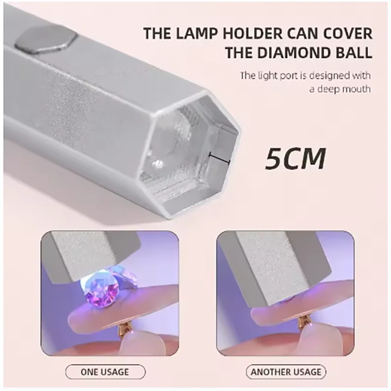 Portable Mini Professional Nail UV Lamp LCD Display Rechargeable