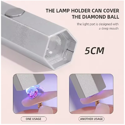 Portable Mini Professional Nail UV Lamp LCD Display Rechargeable
